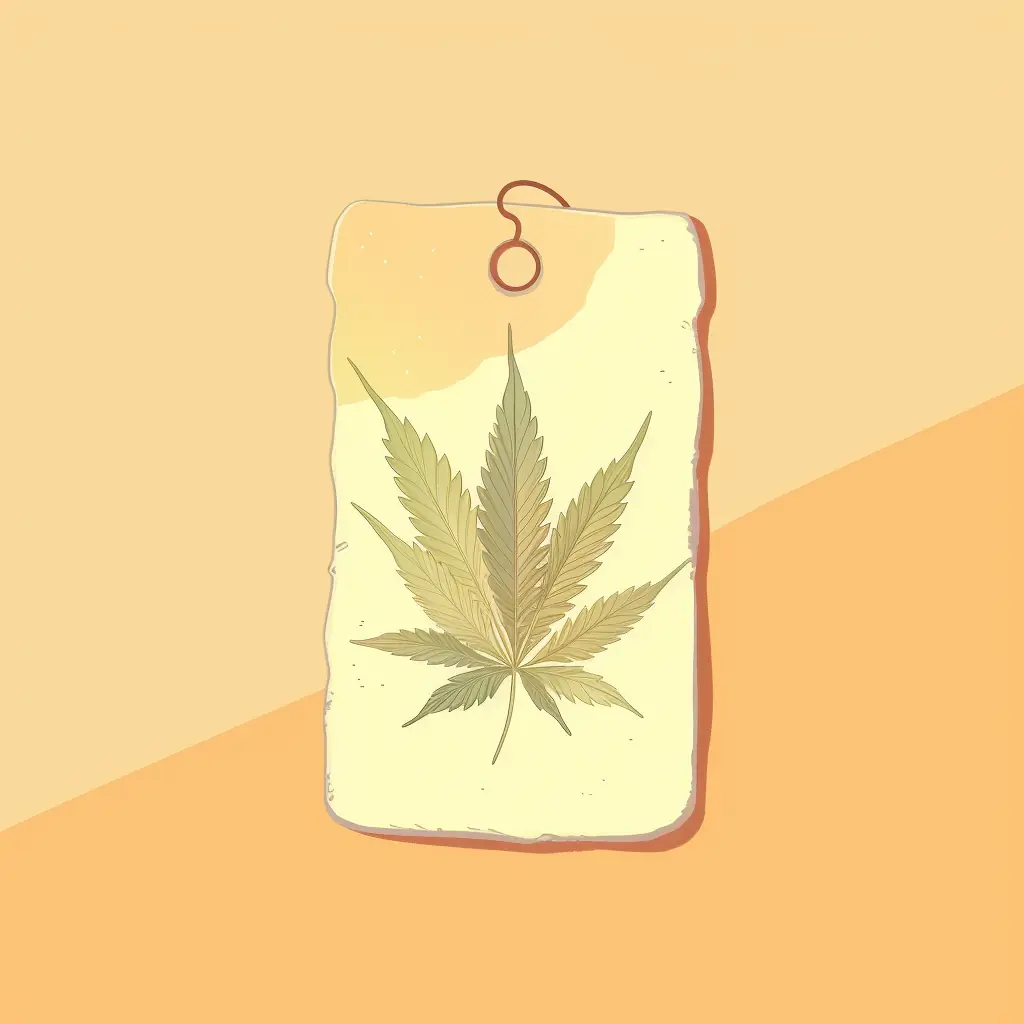 Cannabisblatt in Pastellfarben mit Preisschild: Ein provokanter Titel für einen Artikel Ein Preislabel mit einem Marihuanablatt: Wie es die Cannabis-Social-Clubs in Darmstadt repräsentiert